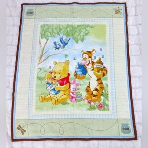 Winnie The Pooh  Pot Of Hunny  Quilted Blanket Crib Blanket 39.5” x‎ 32.5”